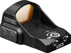 Vortex Viper Red Dot Sight mounted on cut-out slide for ultra-low profile mounting