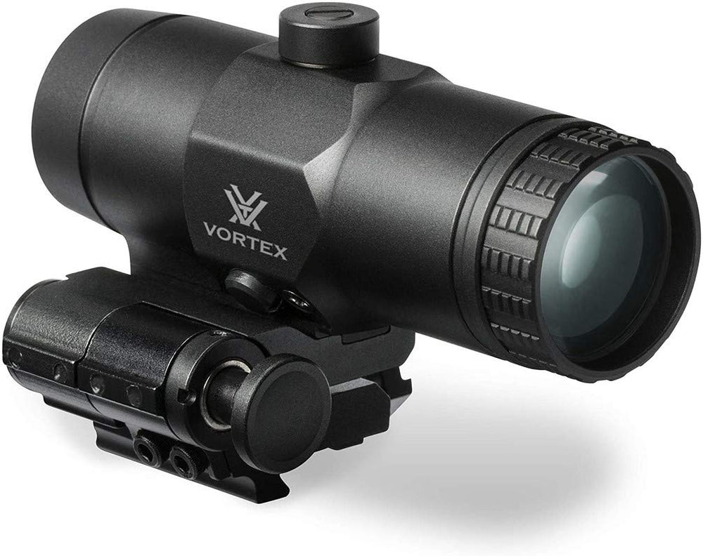 Vortex VMX-3T magnifier 3x enhances target acquisition at range.