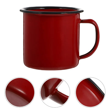 Easy-clean enamel surface of the VOSAREA mug after a drink