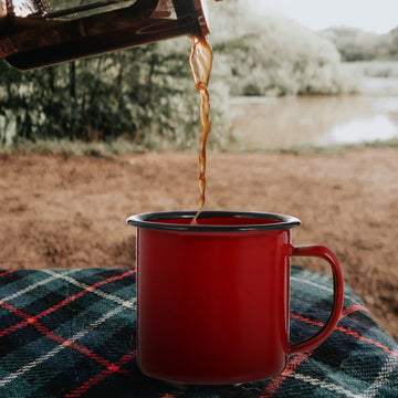 Reminder that the VOSAREA enamel mug is not microwave-safe