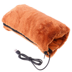 VOSAREA faux fur hand warmers in front view for quick warmth on the go.
