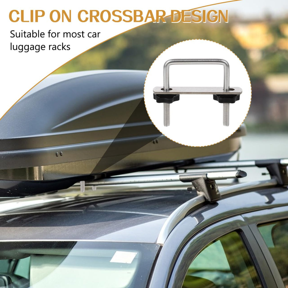 VOSAREA bracket keeps luggage secure on various roof rack systems.