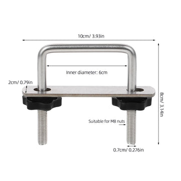 VOSAREA U-bolt clip secures crossbars, preventing movement during travel.