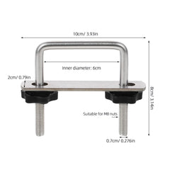 VOSAREA U-bolt clip secures crossbars, preventing movement during travel.