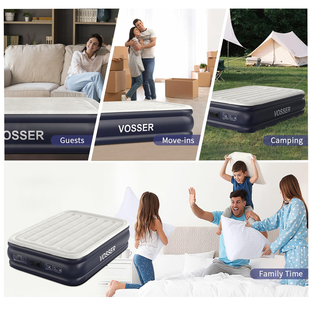 Vosser deflation and packing process shown for compact storage.
