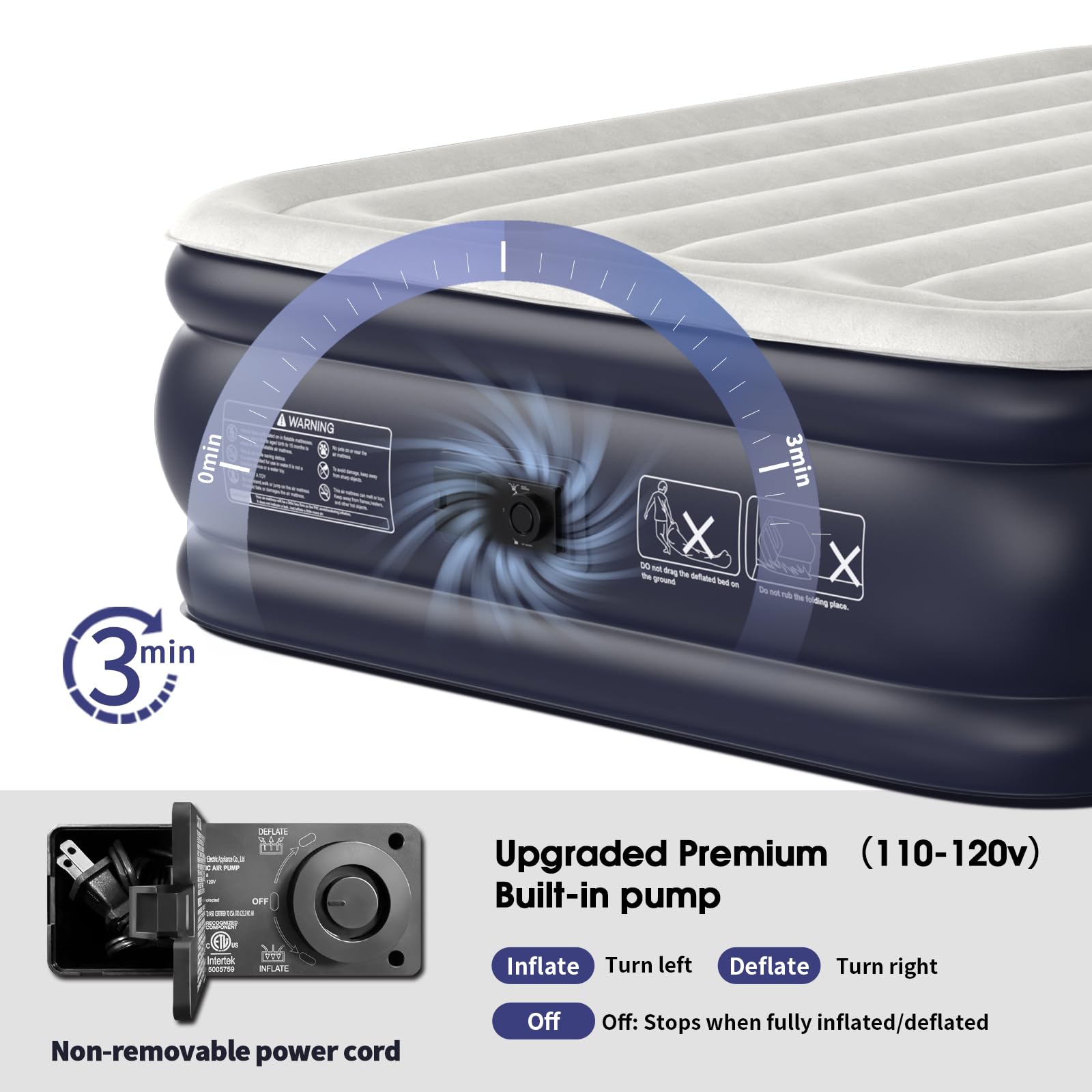 Vosser reinforced seams and thicker PVC prevent air leaks for durability.