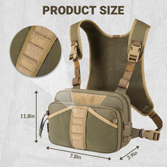 VOTAGOO GEAR chest pack compartments layout supports organized lures, hooks, and lines for quick retrieval.