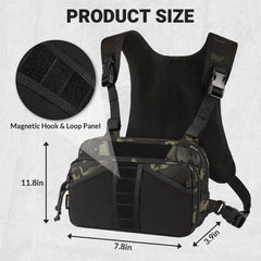 VOTAGOO GEAR chest pack strap adjustment for a secure, customizable fit.