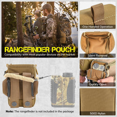 The VOTAGOO GEAR Rangefinder Pouch padded section protects the rangefinder in rugged field use.