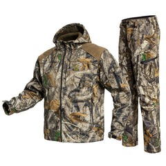 VOTAGOO quiet hunting suit coat front with organized pockets for quick gear access.