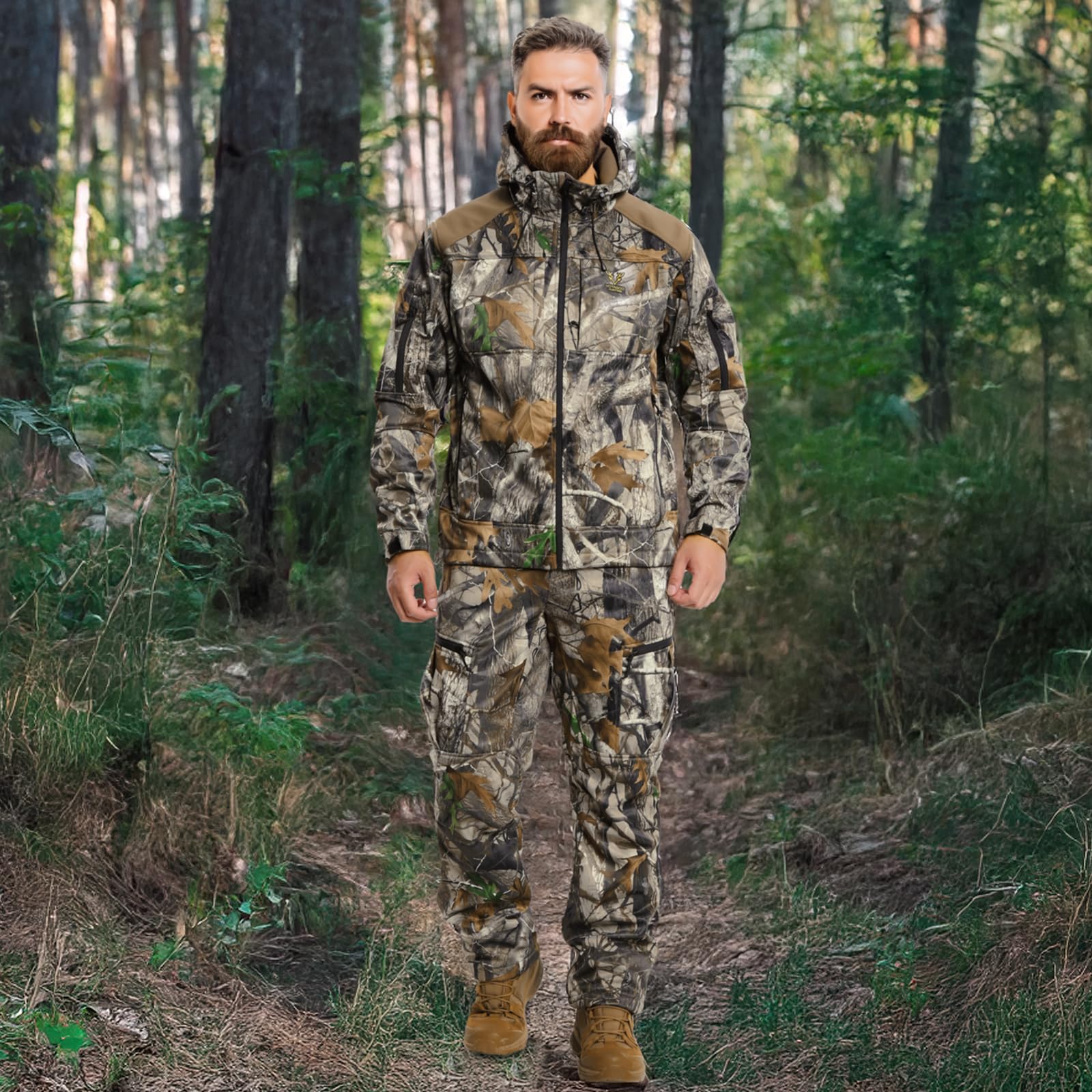 VOTAGOO forest-camo look demonstrates stealth camouflage in natural environments.