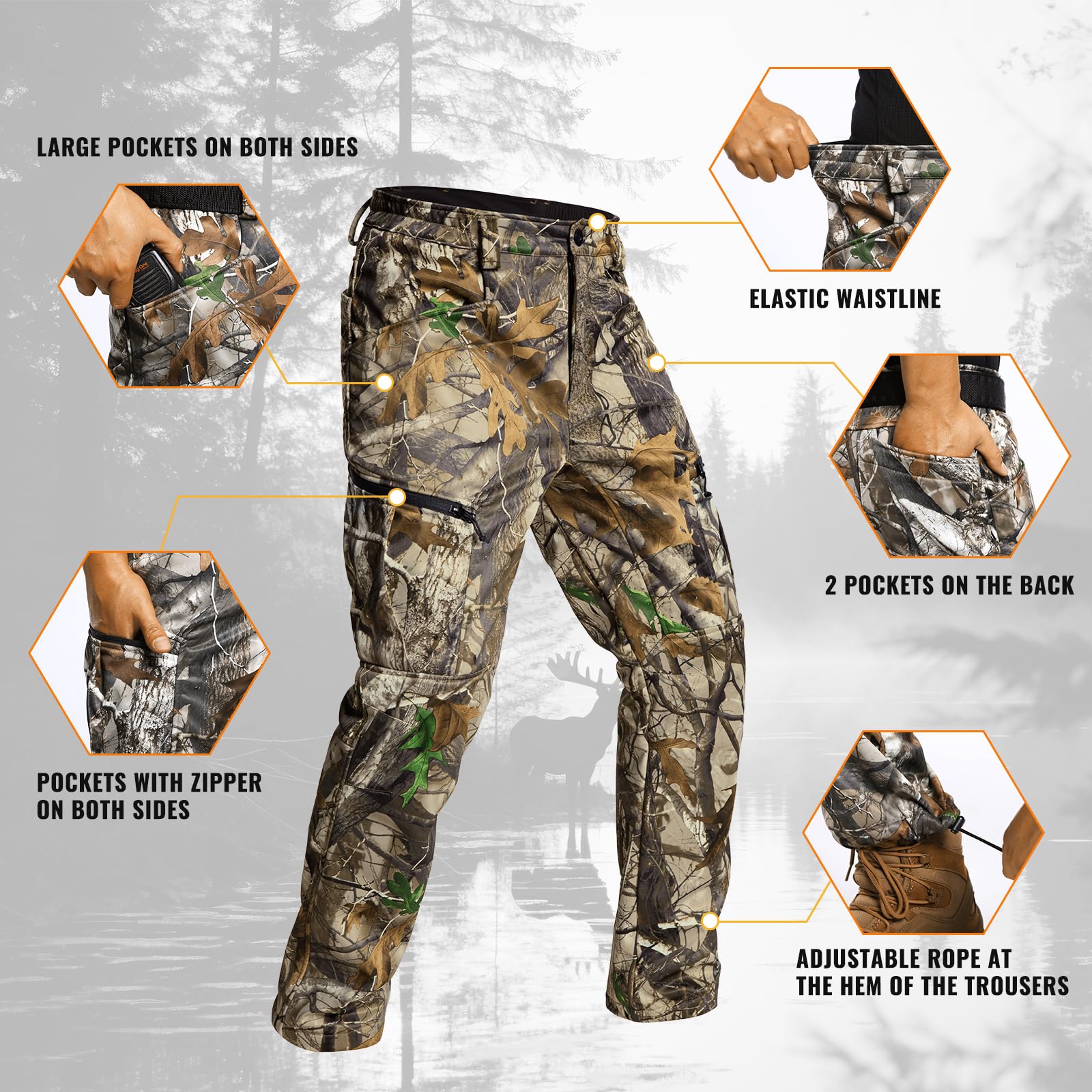VOTAGOO hood adjustment demonstrates customizable fit for warmth and concealment.