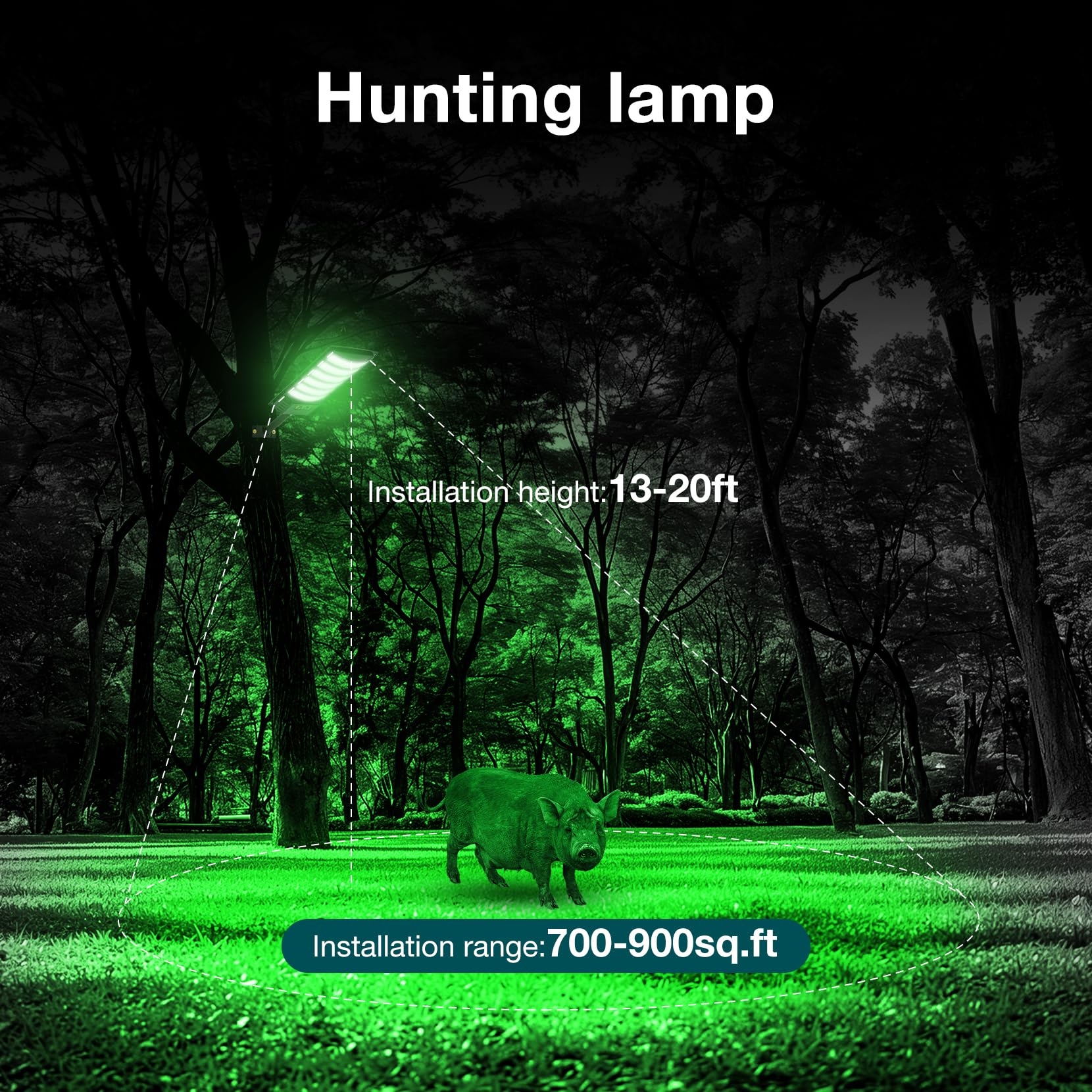 VowelsOne Hog Lights motion detection activates bright night lighting