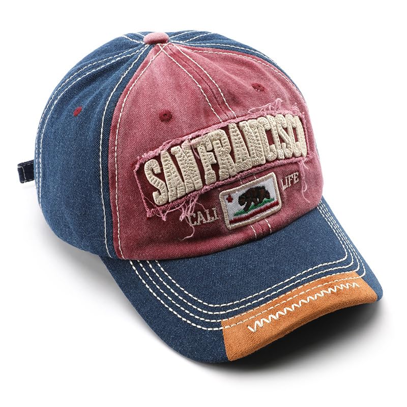 VPTMRP San Francisco hat blue back view, lightweight outdoor wear option.