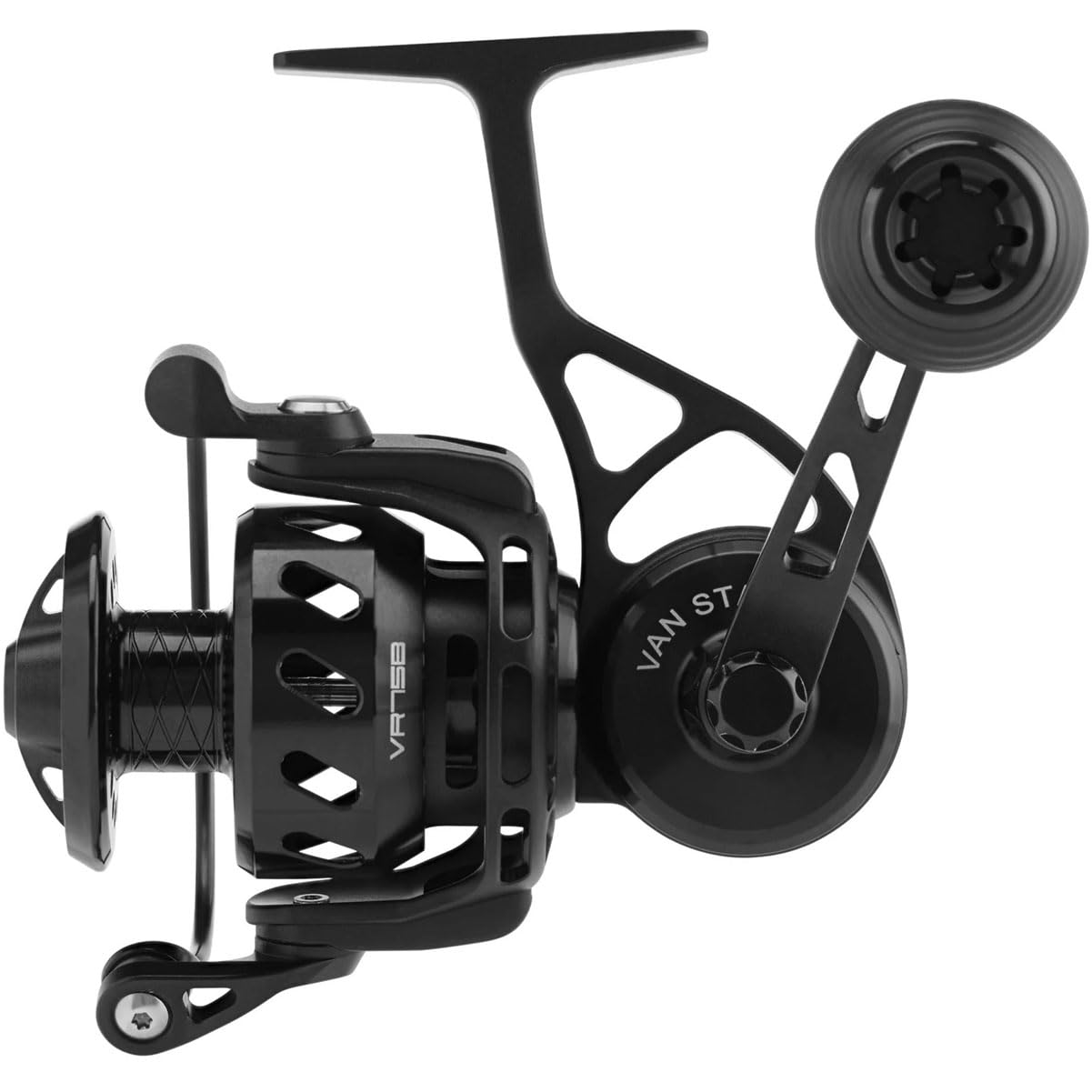 VR Series Black Spinning Reels by Van Staal – kit with bail and bail-less option