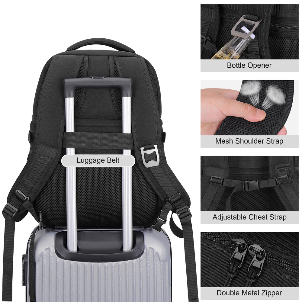 VS VOGSHOW insulated double-deck cooler backpack side pocket for water bottle during hikes