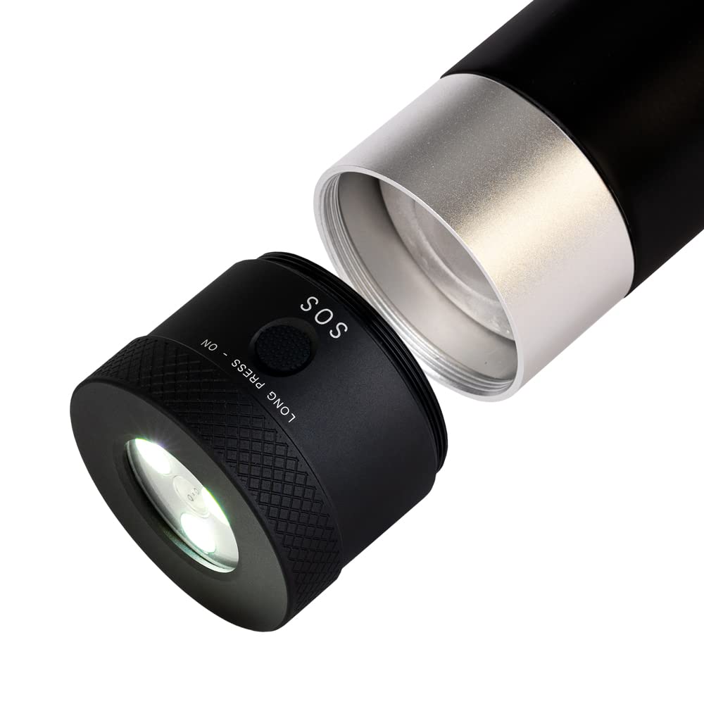 4-mode LED lantern on the flask provides up to 20 hours of light.