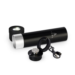 Rugged VSSL 8 oz flask built with aluminum and stainless steel for outdoor use.