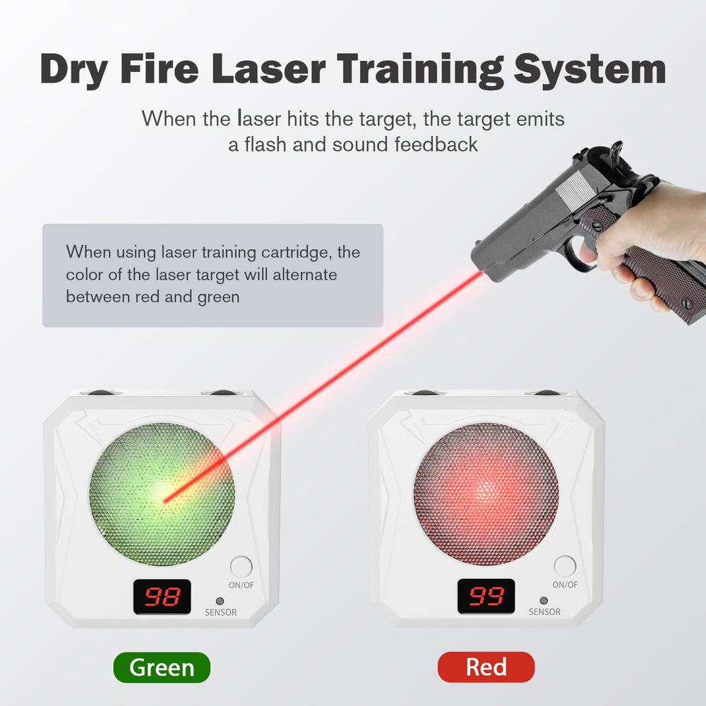 VSTRANICS electronic target display with feedback lights for real-time training prompts.