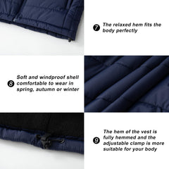 VtuAOL men's outerwear vest hem buckle adjustment lets you customize fit.