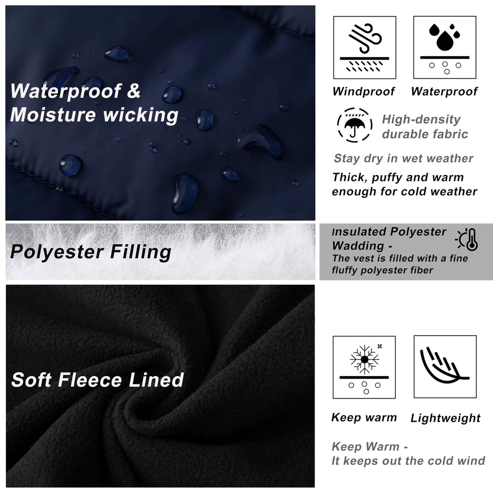 VtuAOL men's outerwear vest pocket organization details multiple compartments for essentials.