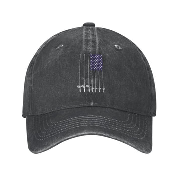 VunKo American US flag cap front view with vintage style and breathable comfort.