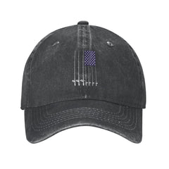 VunKo American US flag cap front view with vintage style and breathable comfort.
