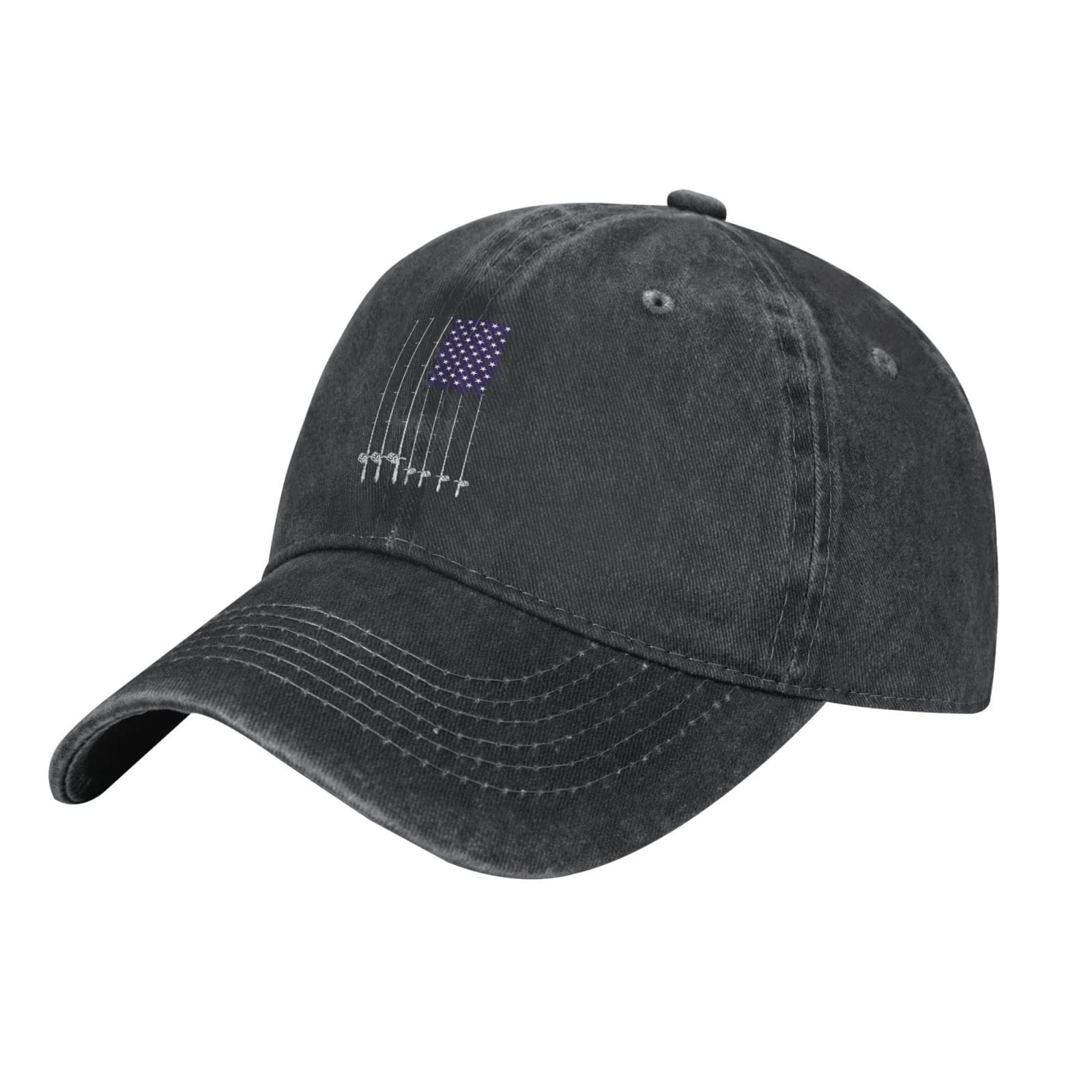 VunKo American US flag cap side view showing versatile, everyday design.