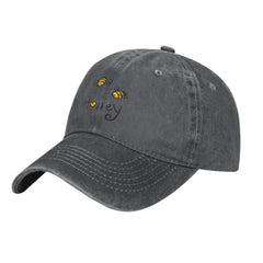 VunKo Bee Love Honey denim side view shows adjustable profile for a versatile look.