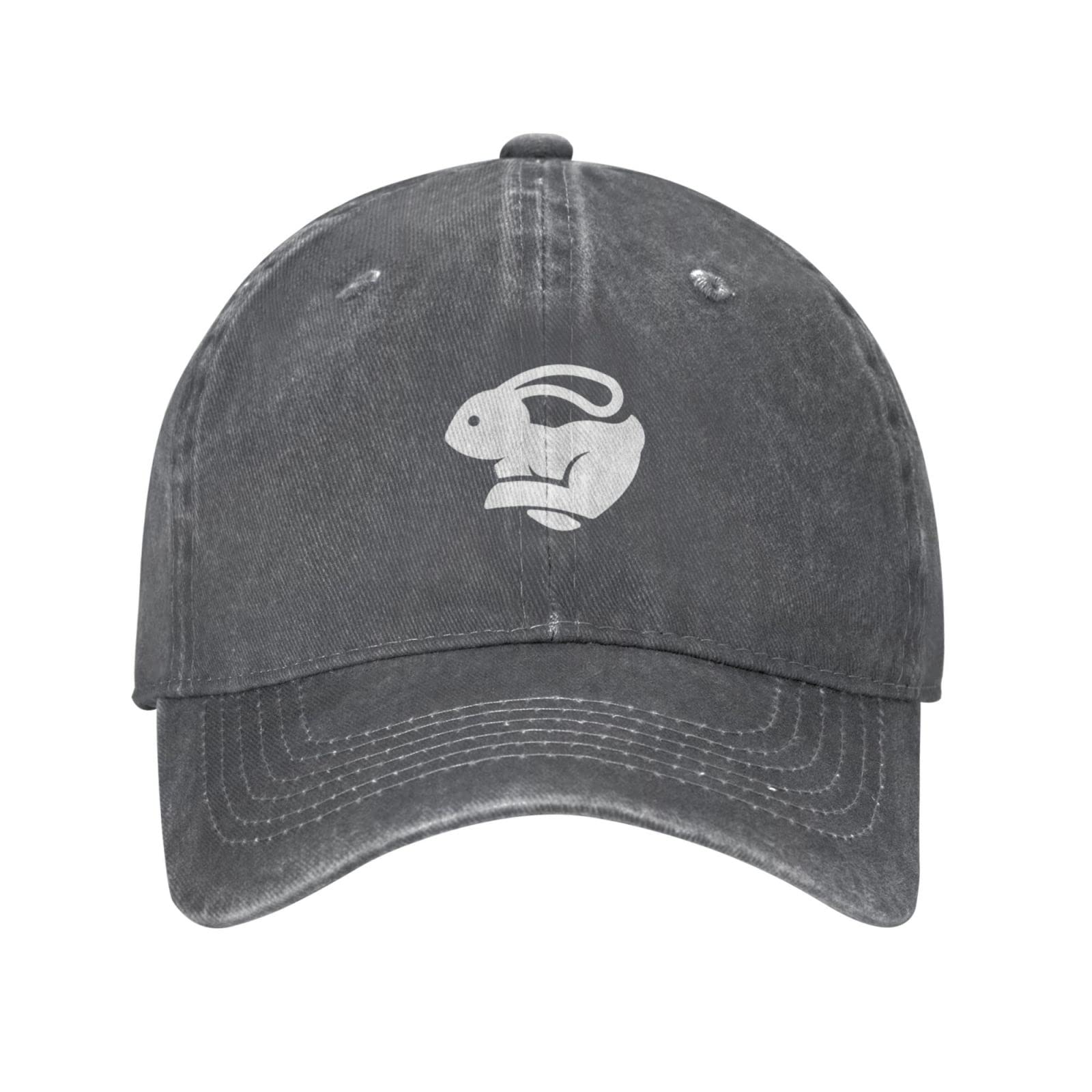 VunKo Cute Rabbit Running cap, front view, playful logo and casual style.