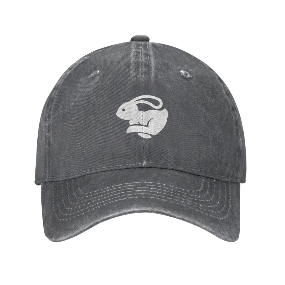 VunKo Cute Rabbit Running cap, front view, playful logo and casual style.
