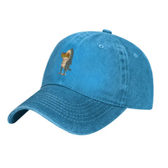 VunKo Frog Shark Blue cap back view shows adjustable metal buckle for a customizable fit
