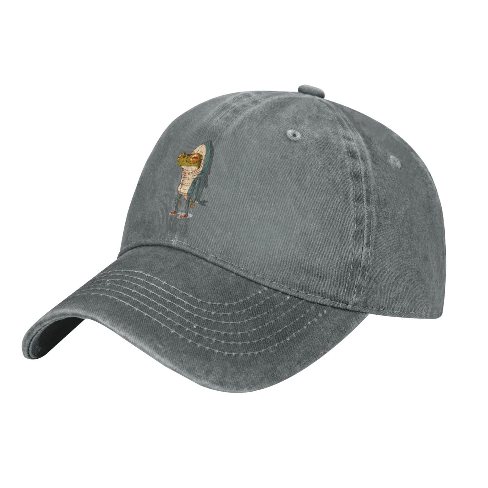 VunKo Frog Shark Gray cap side profile showing adjustable metal buckle for custom fit