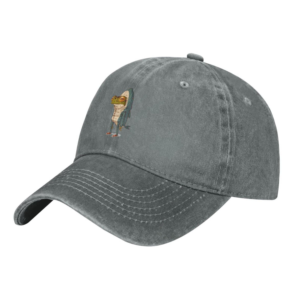VunKo Frog Shark Gray cap side profile showing adjustable metal buckle for custom fit