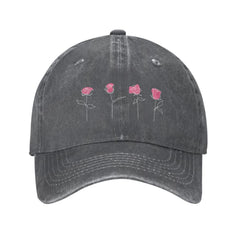 VunKo cap with funny rose abstract print for casual, eye-catching style