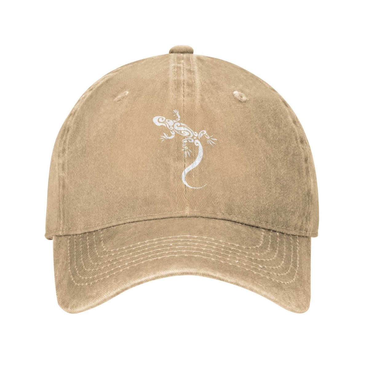 VunKo Lizard cap front view, vintage denim style for casual daily wear.