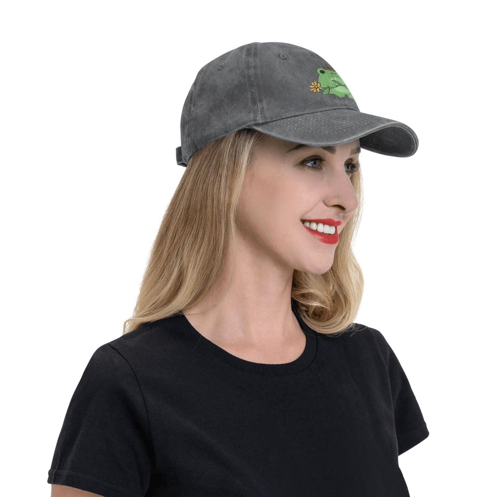 VunKo model wearing outdoor cap demonstrates versatile styling and sun protection