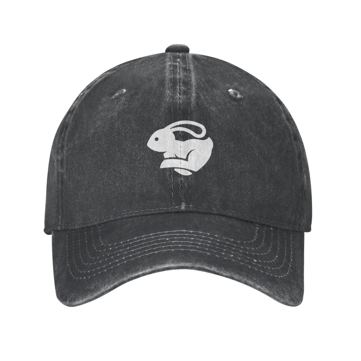 VunKo vintage denim hat front view for casual daily wear.