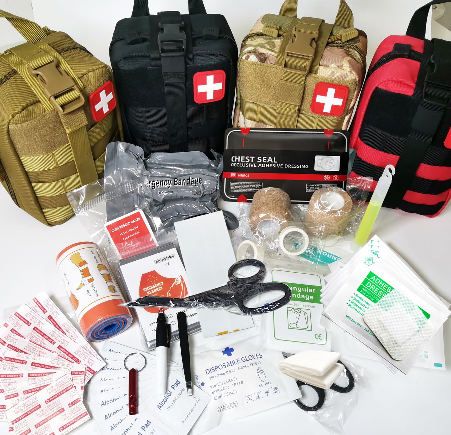 VVIITOP IFAK chest seal included for rapid bleeding control use.