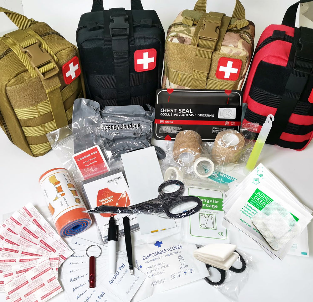 VVIITOP IFAK chest seal included for rapid bleeding control use.