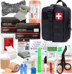 VVIITOP IFAK kit front view in black for quick access in emergencies.