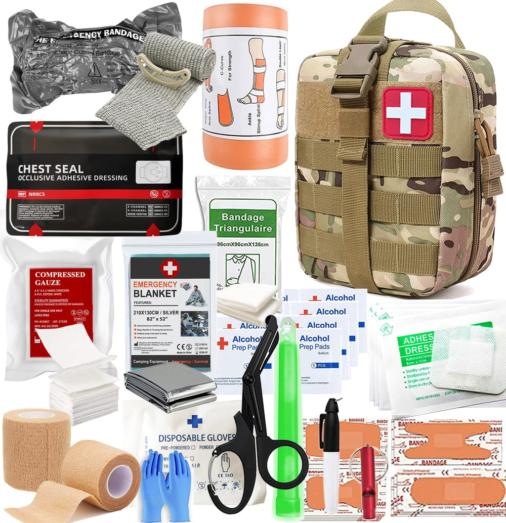 VVIITOP IFAK kit in camouflage bag for outdoor preparedness and fast access.