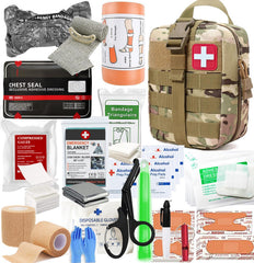 VVIITOP IFAK kit in camouflage bag for outdoor preparedness and fast access.