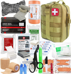 VVIITOP IFAK trauma kit in tan bag for quick outdoor response