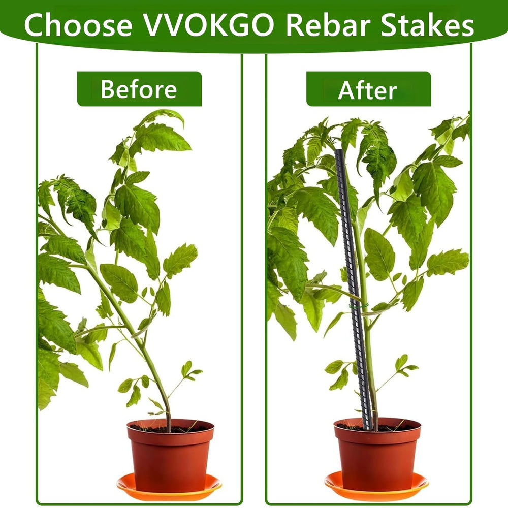 Outdoor setup with VVOKGO stakes securing tents and garden plants