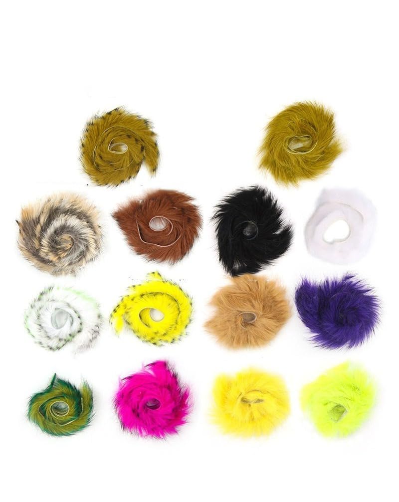 Vzuiwkfmr 14-color zonker strips for lifelike streamers and durable lures.