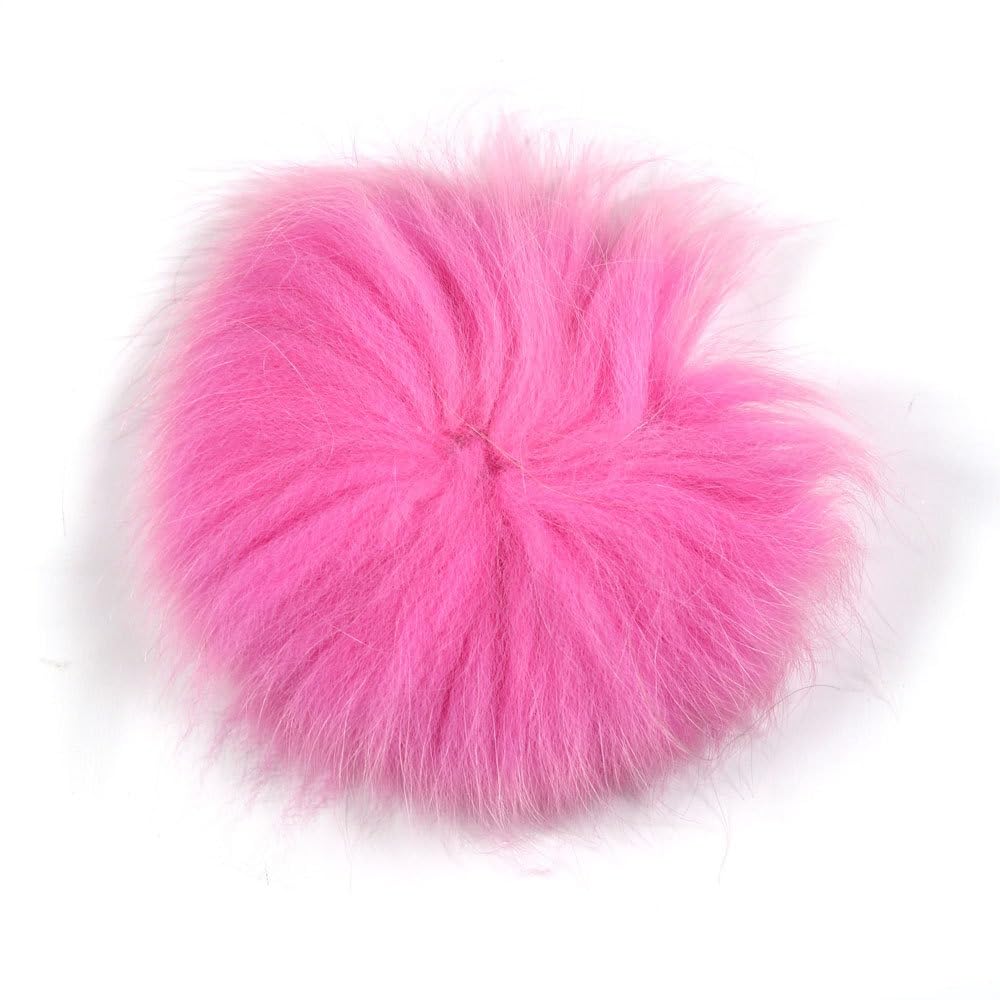 Vzuiwkfmr rose pink Arctic fox tail hair for subtle shimmer patterns