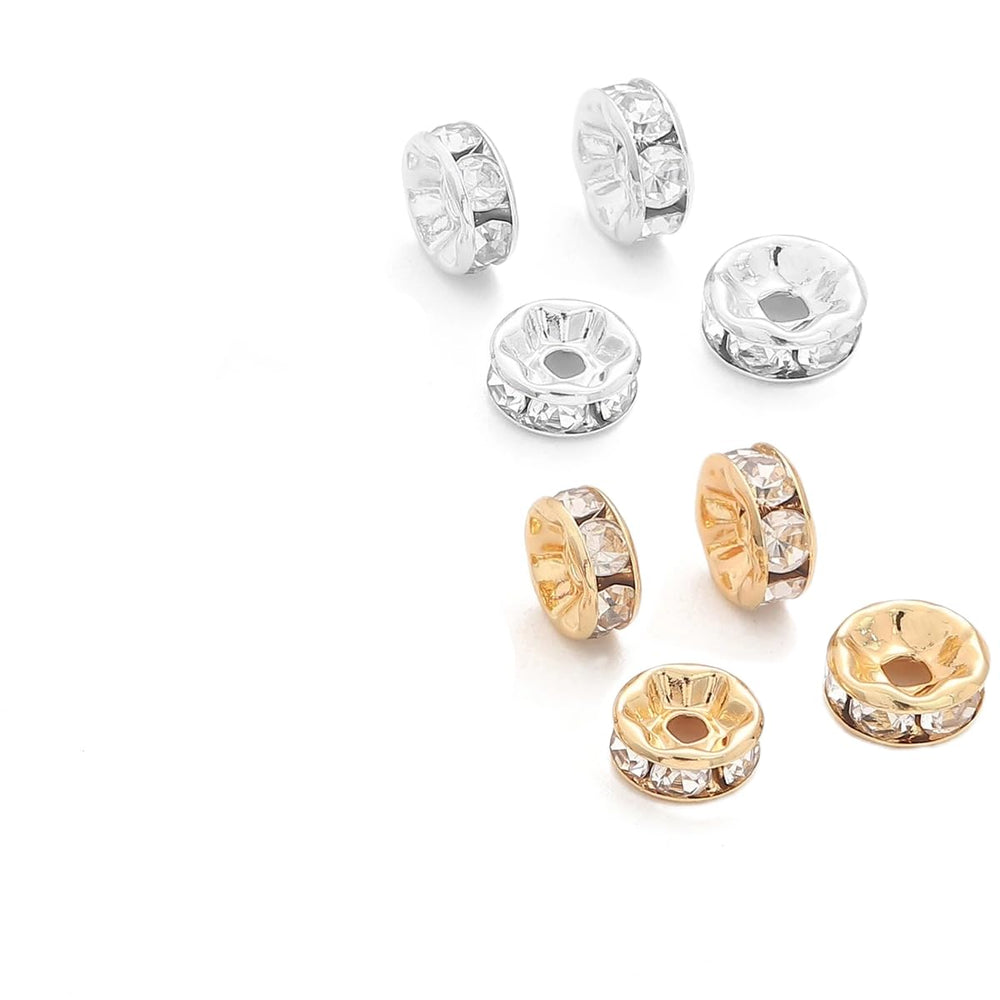 Vzuiwkfmr crystal bead set, silver, versatile for spare rigs.