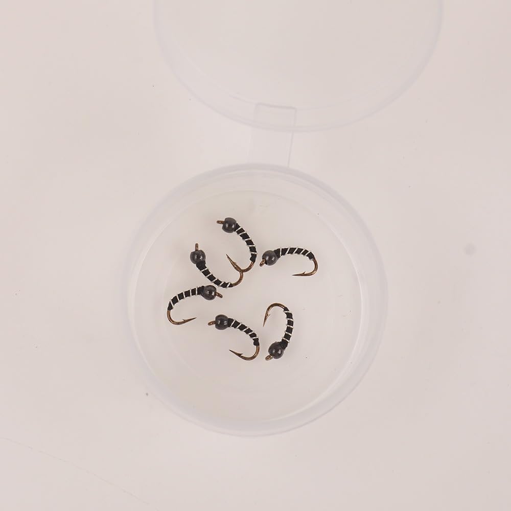 Vzuiwkfmr red zebra midge nymph for stained water visibility