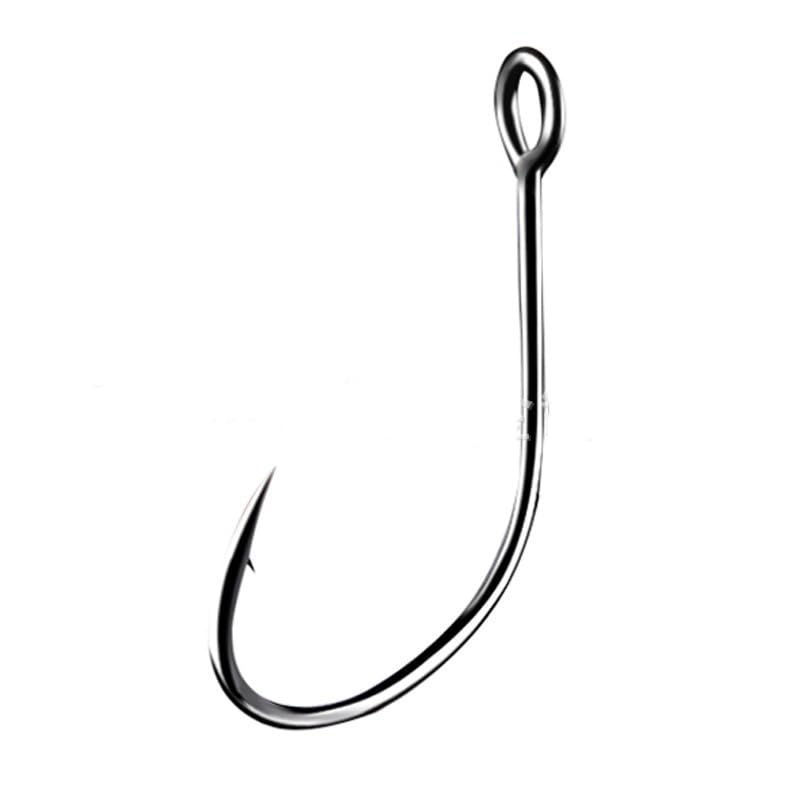 Vzuiwkfmr ringed-eye hooks set, close-up, durable high-carbon steel for saltwater use
